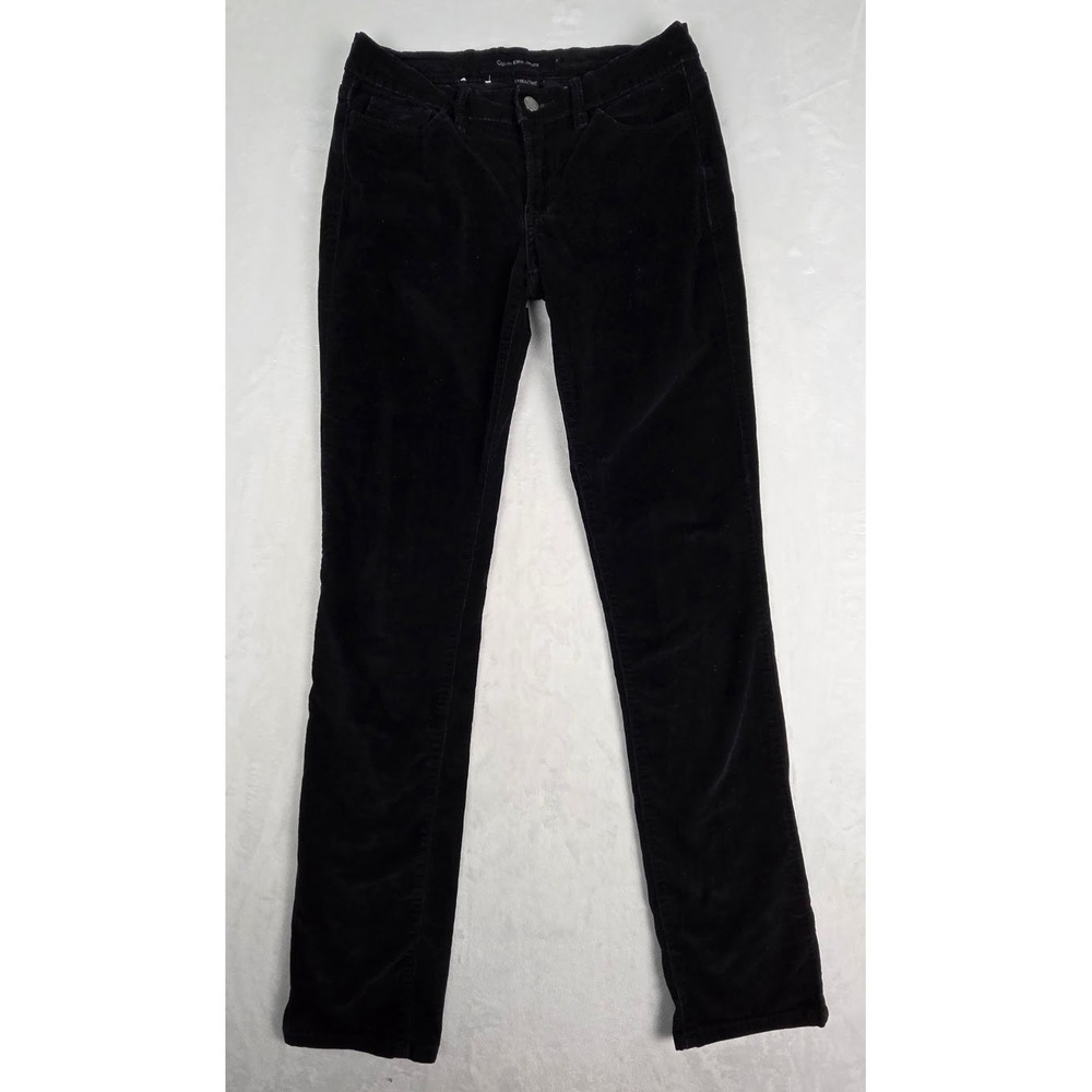 Corduroy Pants Calvin Klein Women Size 2 Black Straight Leg
